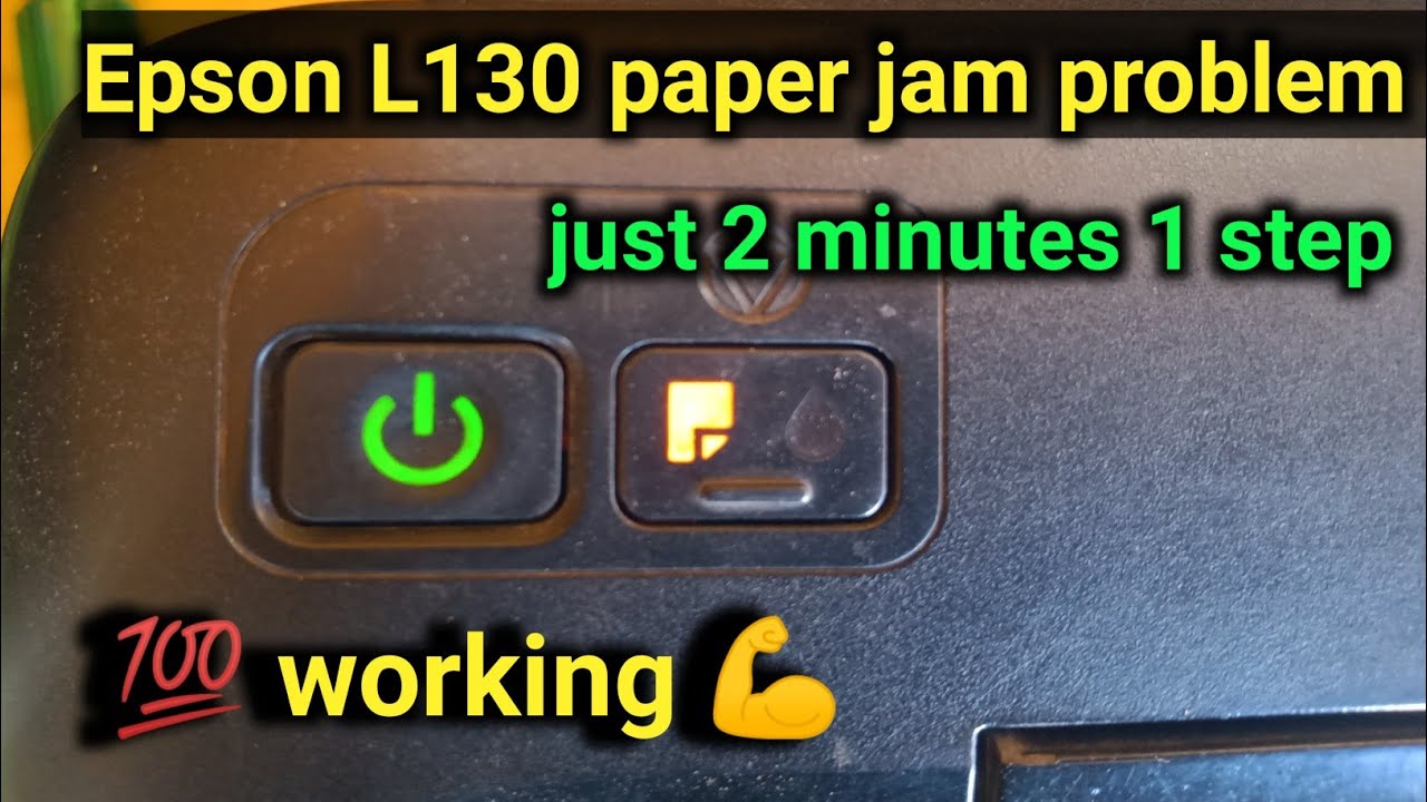 Epson l130 paper jam solution. l130 red light blinking solution