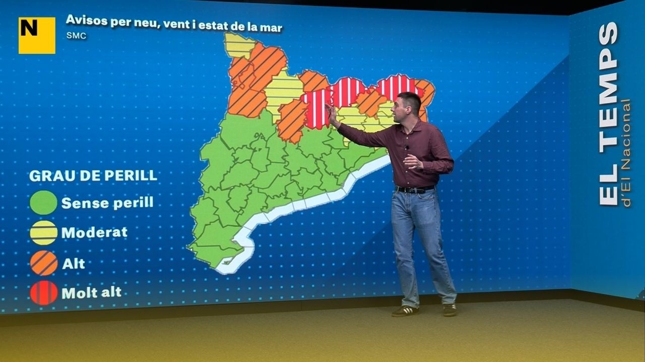 EL TEMPS | Temporal de vent a mitja Catalunya: nevades i tramuntana perillosa al Pirineu