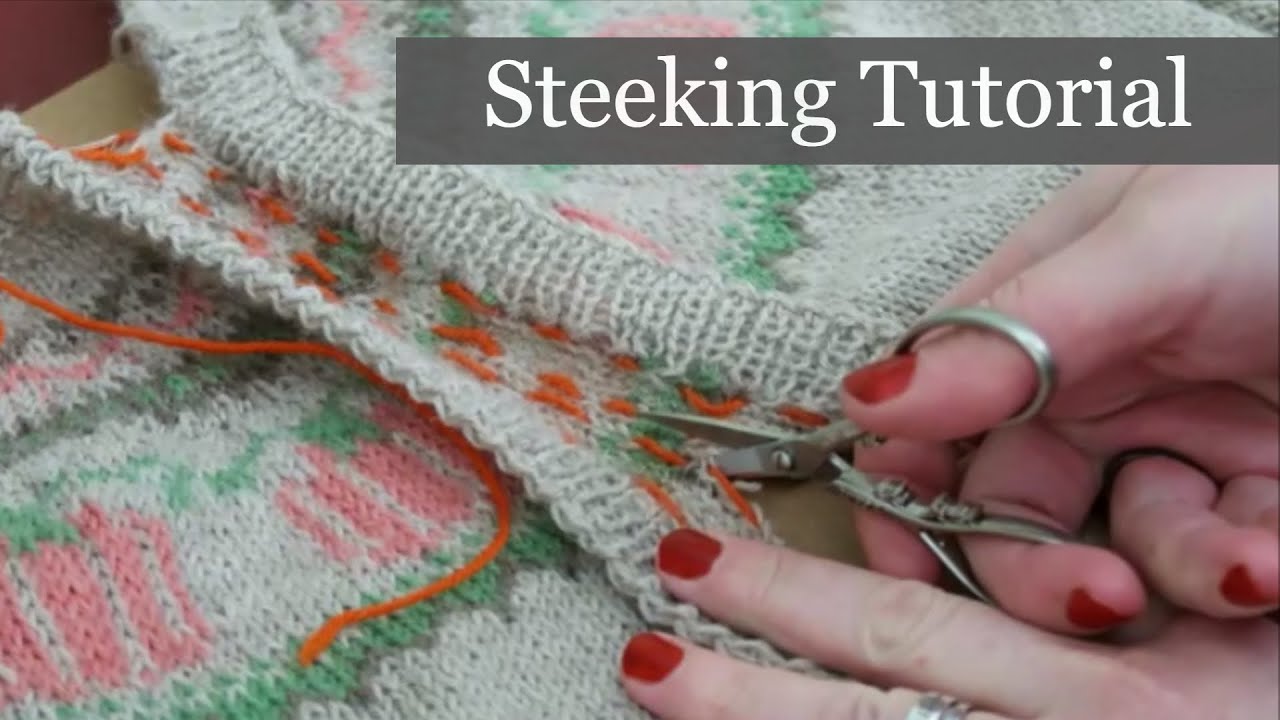 Steeking and Knitting Tutorial ~ Creating a Cardigan from a Sweater Design ~ Studio Vlog