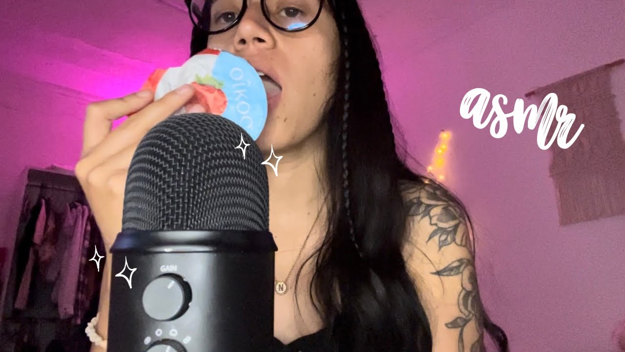 ASMR yogurt con tapita 👅