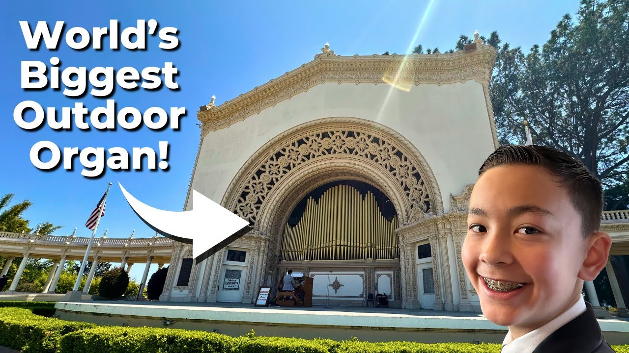 I got to play The World's Biggest Outdoor Pipe Organ! Bach tour of San Diego's pipe organs BWV 545