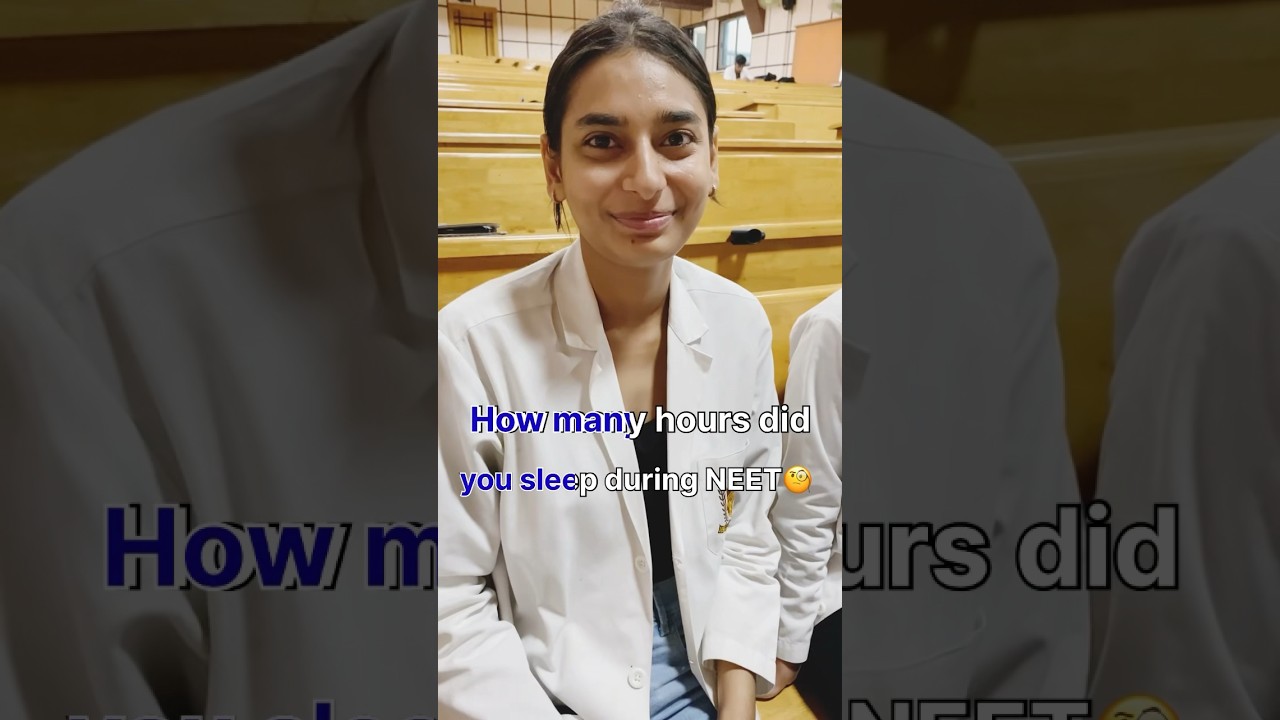 Asking MBBS students how many hours did they sleep during NEET #mbbs #neet #shorts #yt #viral #vlog