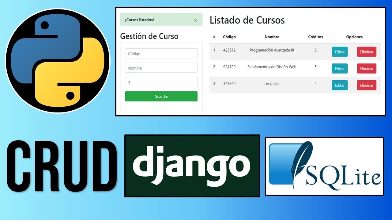 CRUD Completo con Django y SQLite3: ORM, Bootstrap, JavaScript 👨‍💻