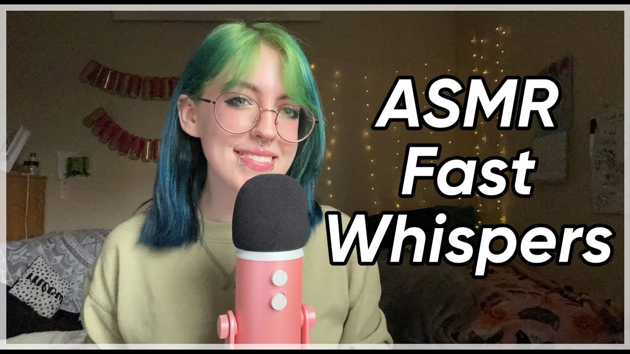 ASMR Fast Whispering ~nonsense, rambling, unintelligible~