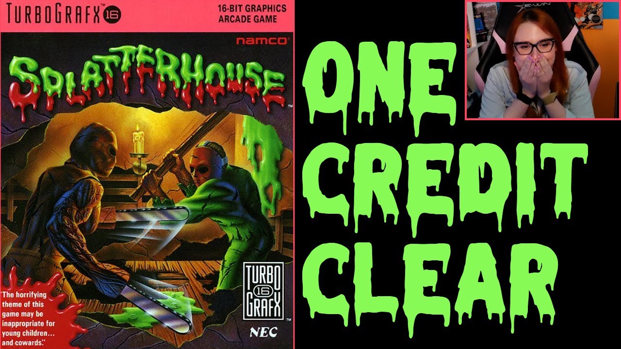 I ONE CREDIT CLEARED SPLATTERHOUSE! 1CC TurboGrafx-16 Erin Plays