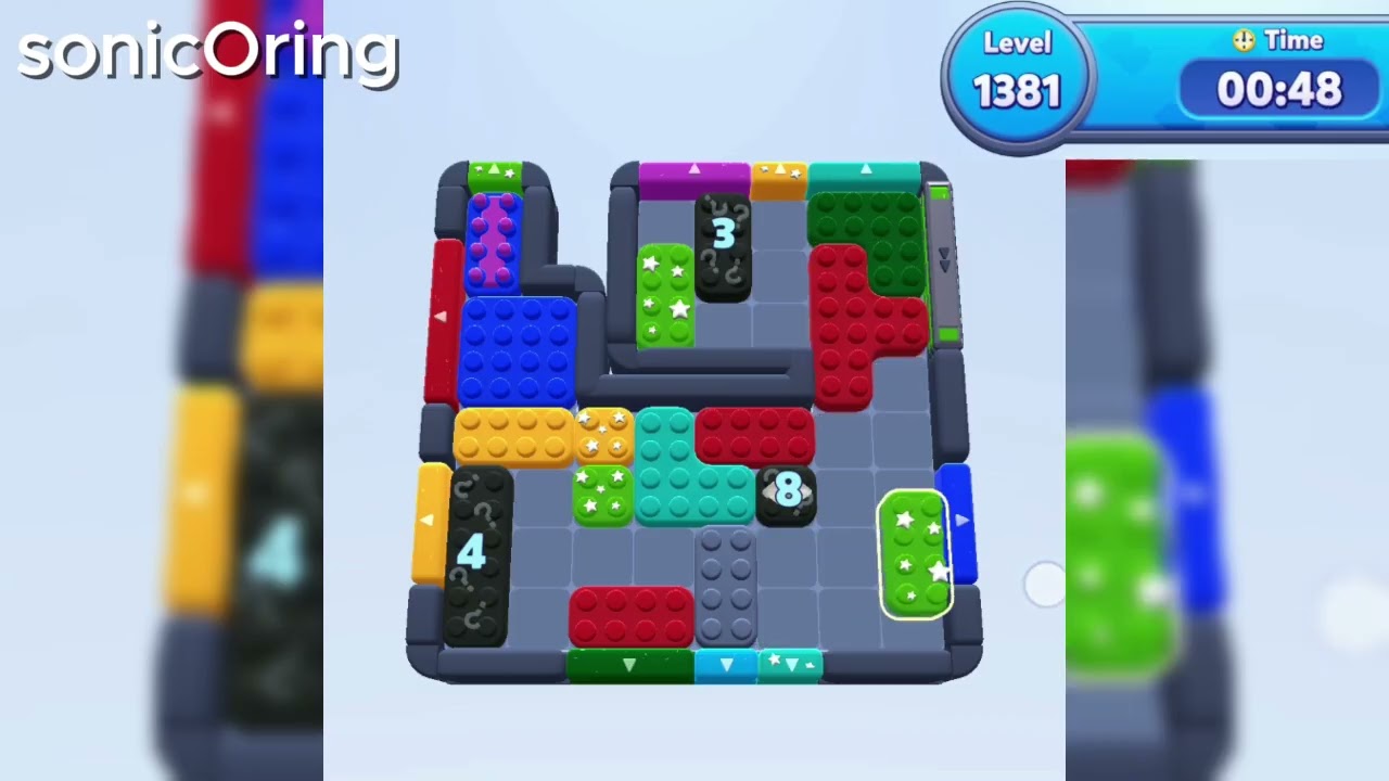 Уровень 1381 игры Color Block Jam