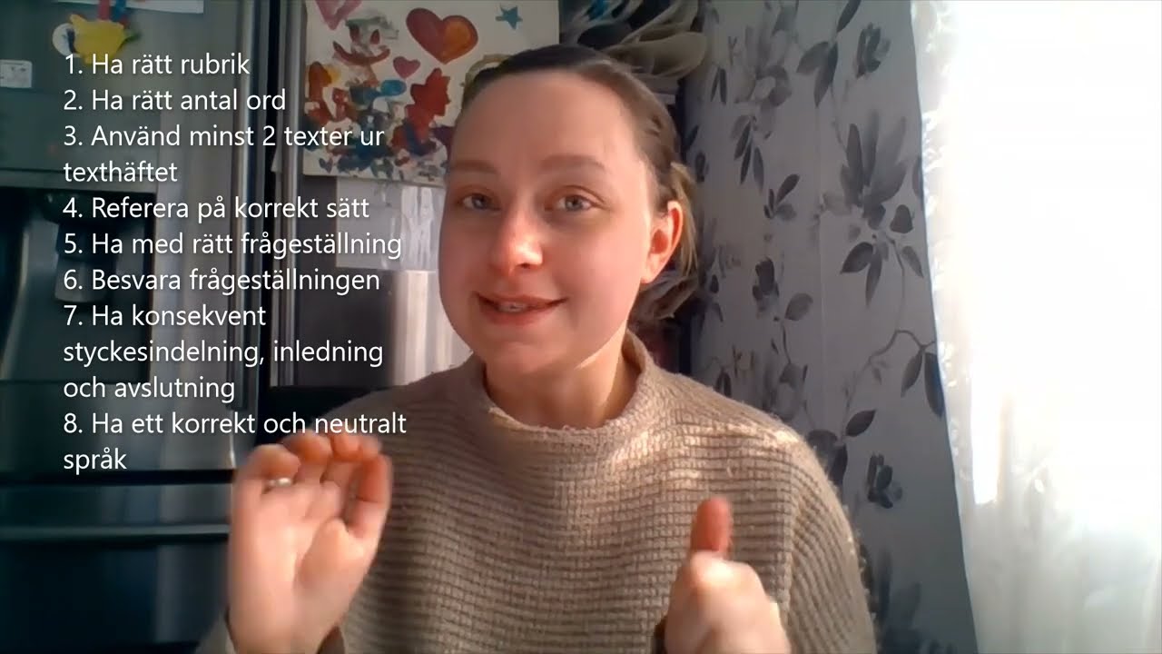 Checklista - 8 saker att komma ihåg under nationella provet i Sve3/Sva3, PM