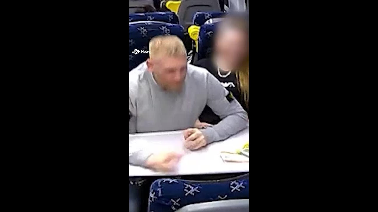 Drunk man's 'wild' murder bid on train caught on CCTV #news #shorts #police #crime #cctv #train