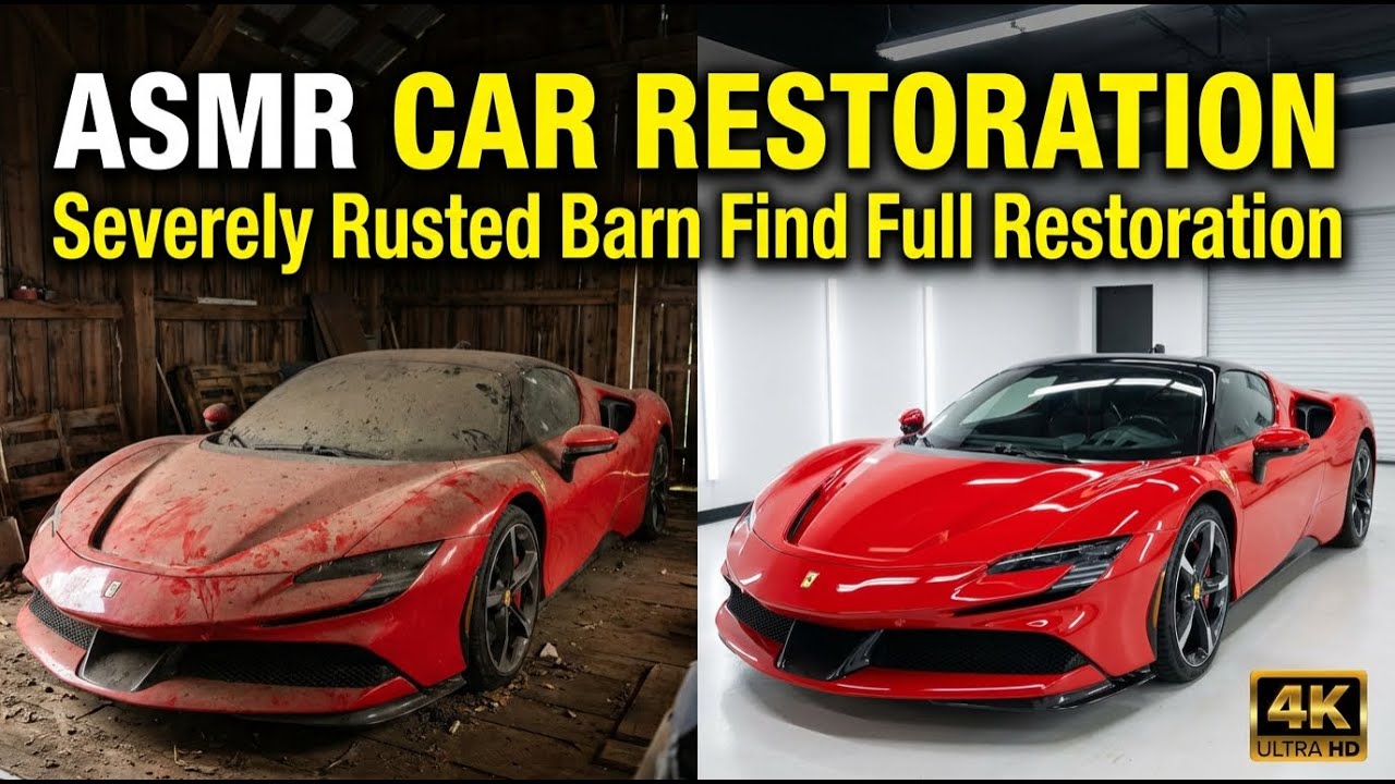ASMR Car Restoration Ferrari 296 GTB 2019 red Full Restoration From Rusty to Showroom Classic