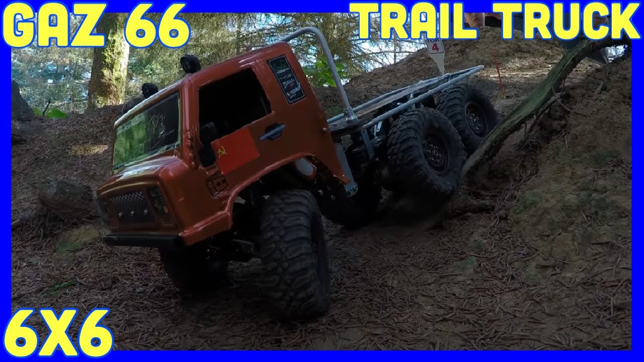 RC Scale Trial Truck GAZ66 6X6 in RC Truck Trial Action Parcour
