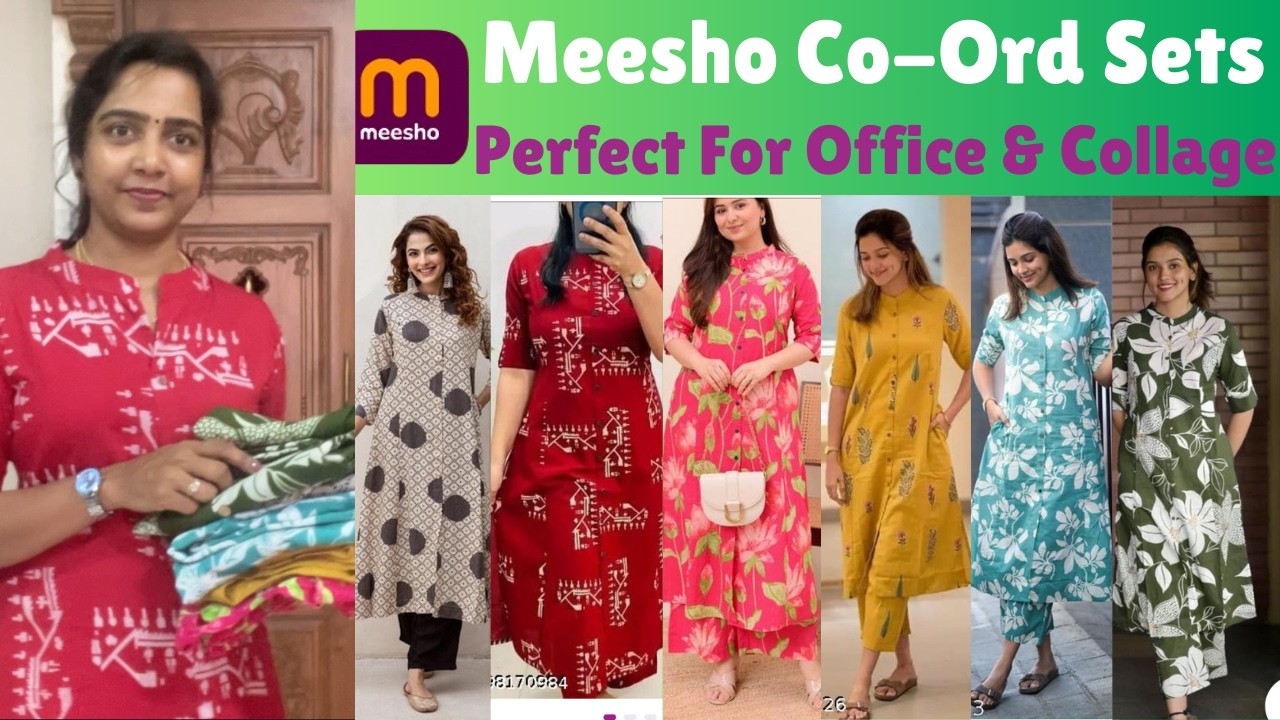 Meesho Co-Ord Sets Haul.. Office & Collage Collection.. #meeshocoordset #meeshokurthasets