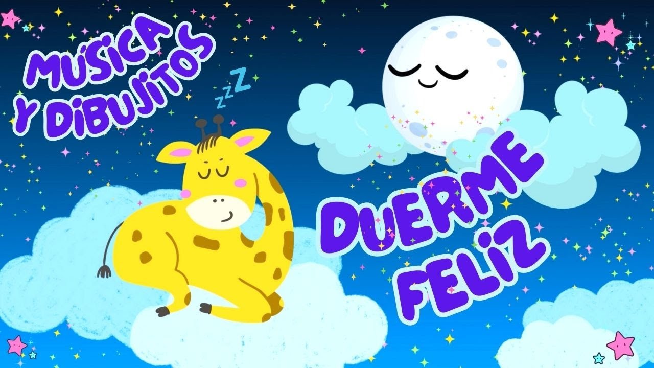 MÚSICA PARA DORMIR NIÑOS😴 Música instrumental relajante para niños y dibujos felices para dormir