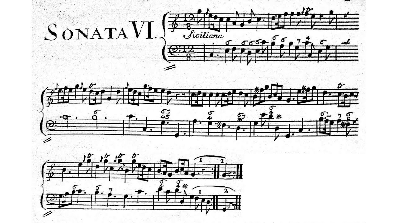 [urtext score] Thomas Vincent: Oboe Sonata Op.1 No.6 with basso continuo