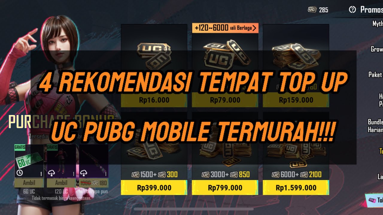 4 REKOMENDASI TEMPAT TOP UP UC PUBG MOBILE TERMURAH!!! EMANG BOLEH SEMURAH INI?!?!