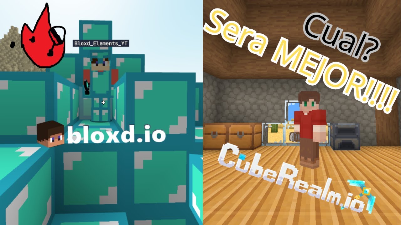 Bloxd io VR Cube realm io🏹 | quien es mejor? ⚔️