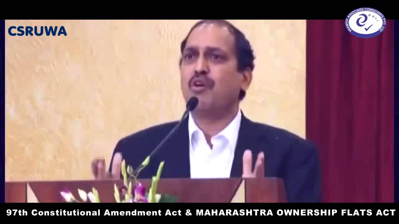 MAHARASHTRA OWNERSHIP FLATS ACT 1963, CA RAMESH PRABHU