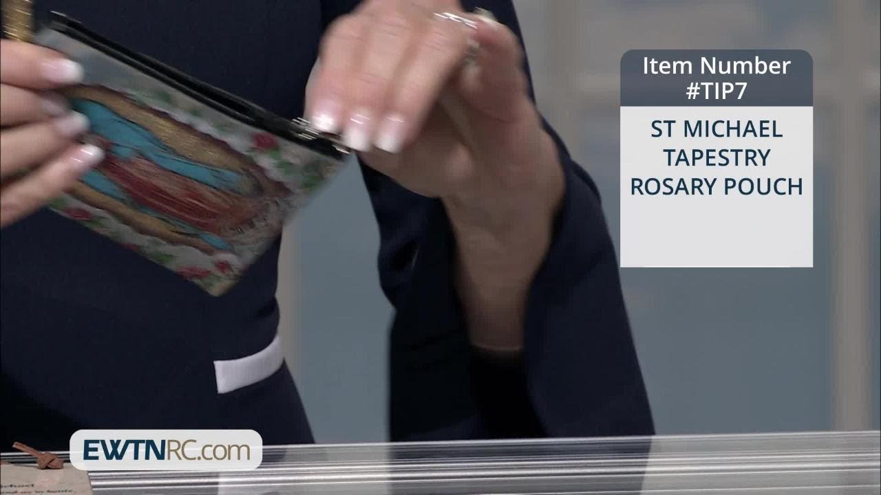 TIP7_ST MICHAEL TAPESTRY-ROSARY POUCH