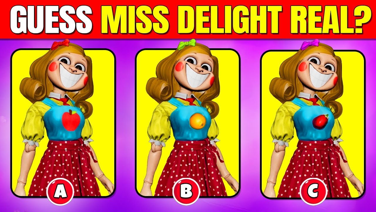 Guess The Real Poppy Playtime Chapter 3 Character | Miss Delight, Catnap, Huggy Wuggy