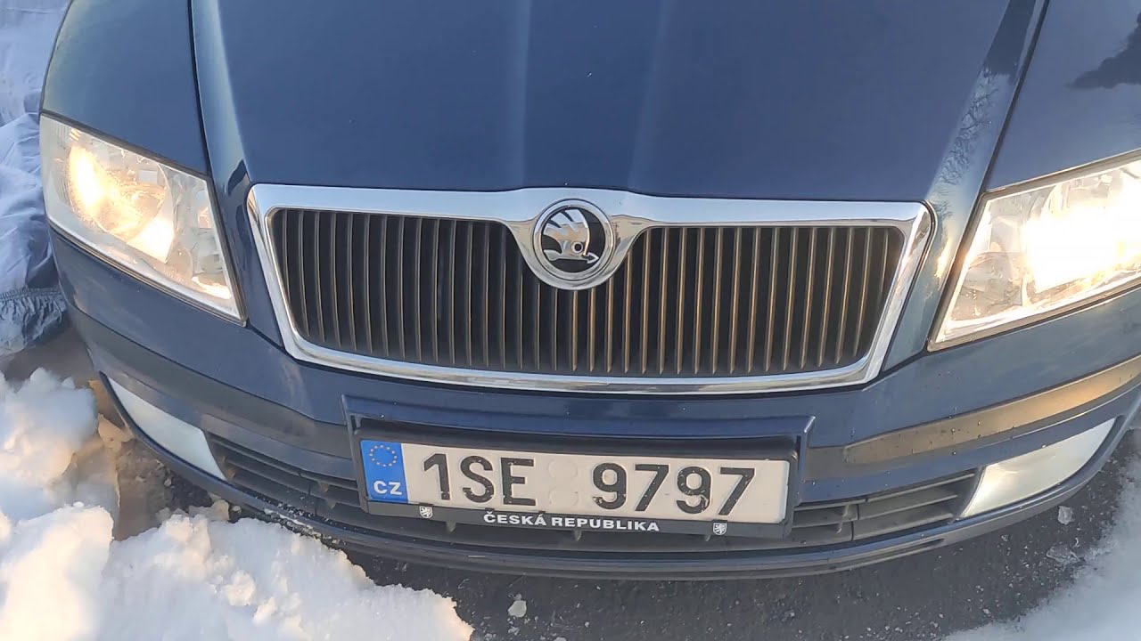 Octavia 2 1.9 tdi bxe cold start after one month ( studený start po měsíci )