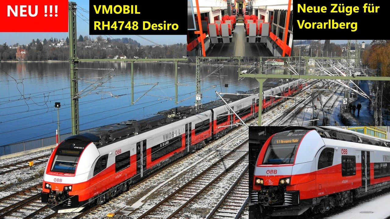 Vorarlberg:🆕Neue Züge z. Fahrplanwechsel, ÖBB RH4748 in Dornbirn, Bregenz, Rankweil, Bludenz, Lindau