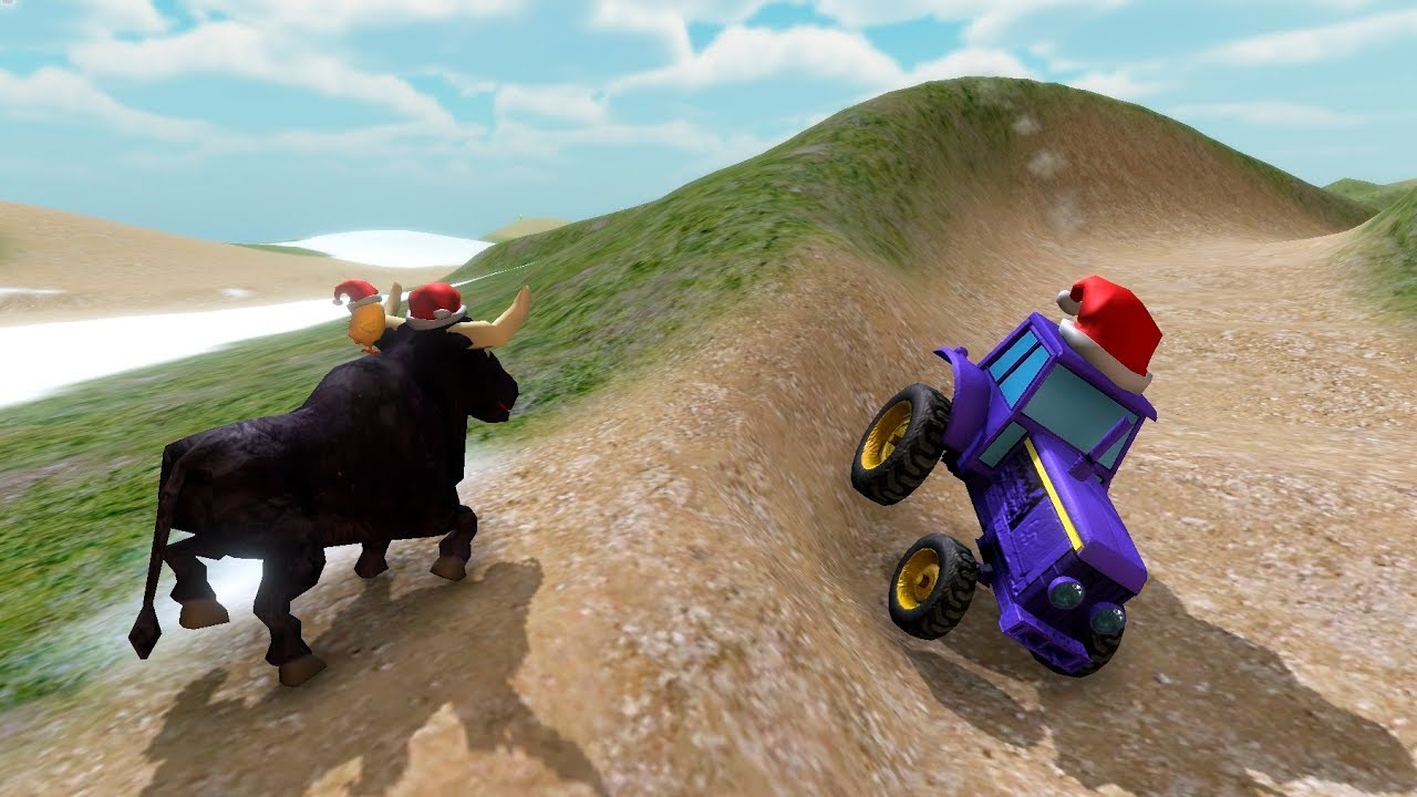 El Tractor escapando del Toro y el Pollito - Parte 2 