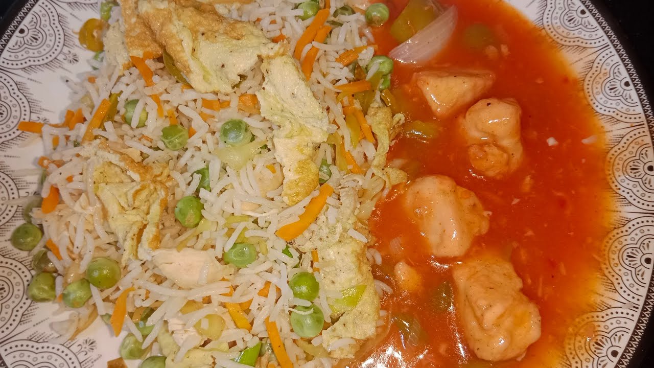 Chinese Rice With Chicken Manchurian Recipe 