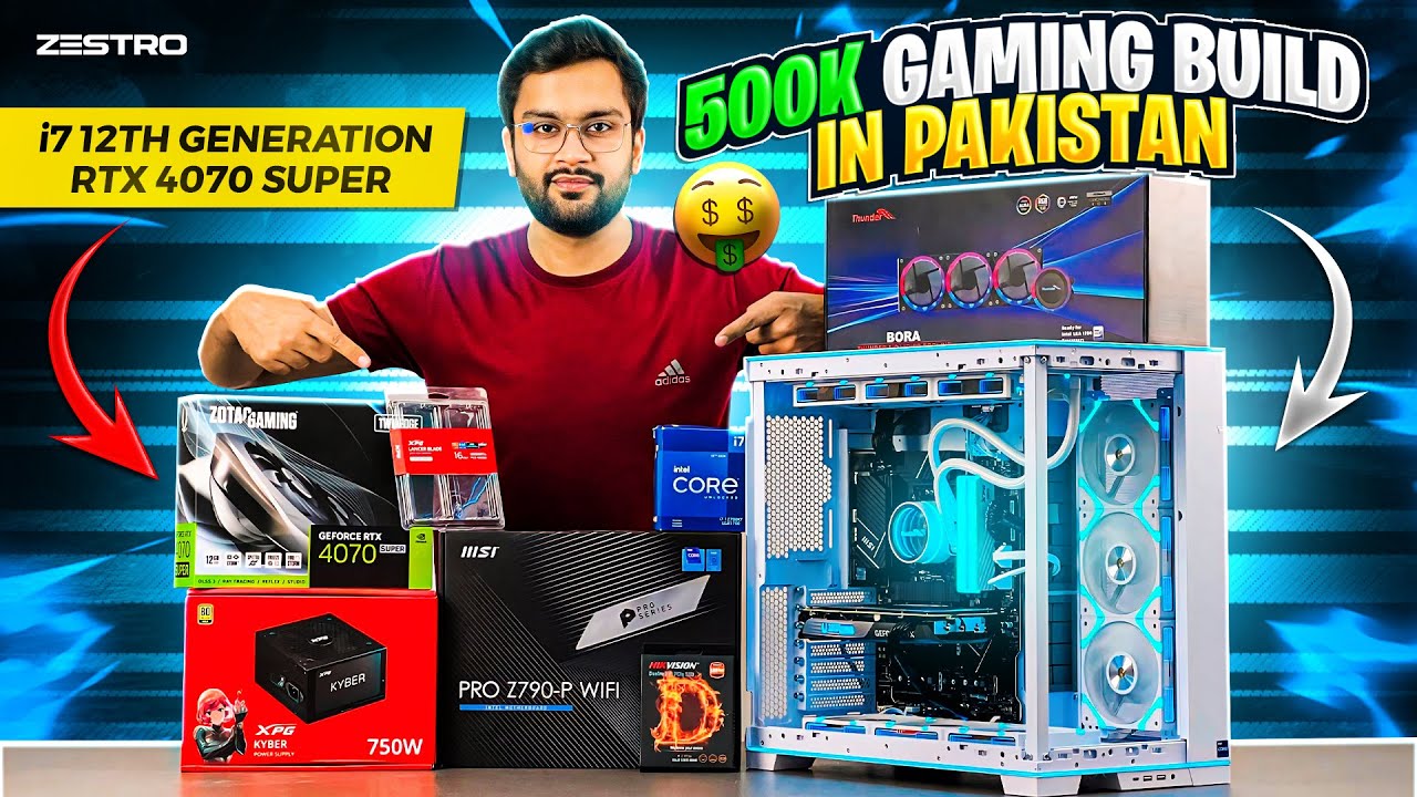 500K PC Build Pakistan CORE i7 12700KF &  RTX 4070 SUPER   #zestrogaming #gamingpc #gamingpcbuild