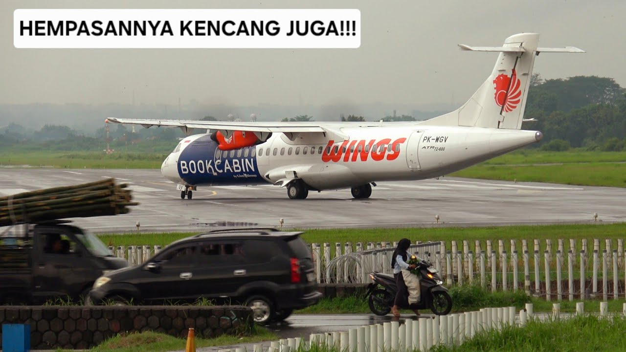 Kencang Juga Hempasan Pesawat Wings Air Soc-Sub Saat Take Off Di Runway 08 Bandara Adi Soemarmo Solo
