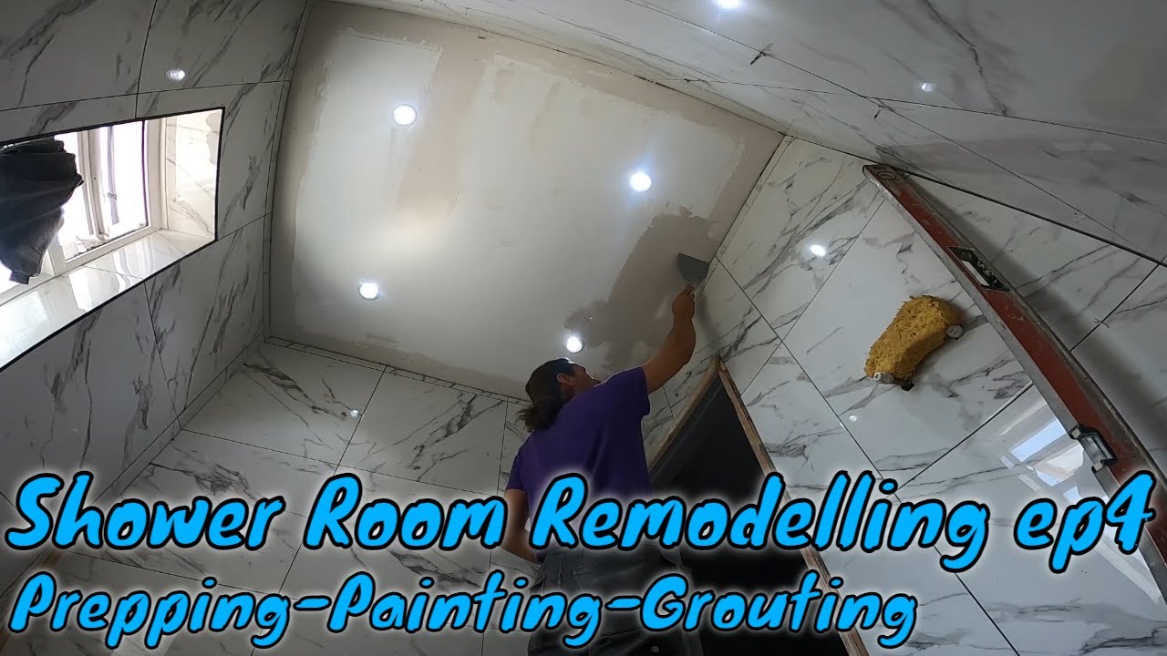 Shower Room Remodelling ep4 painting and grouting