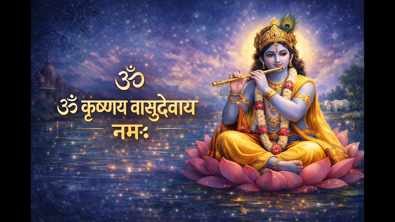 ॐ कृष्णाय वासुदेवाय नमः | Shri Krishna Mantra | AI Generated Bhajan | Peaceful Meditation