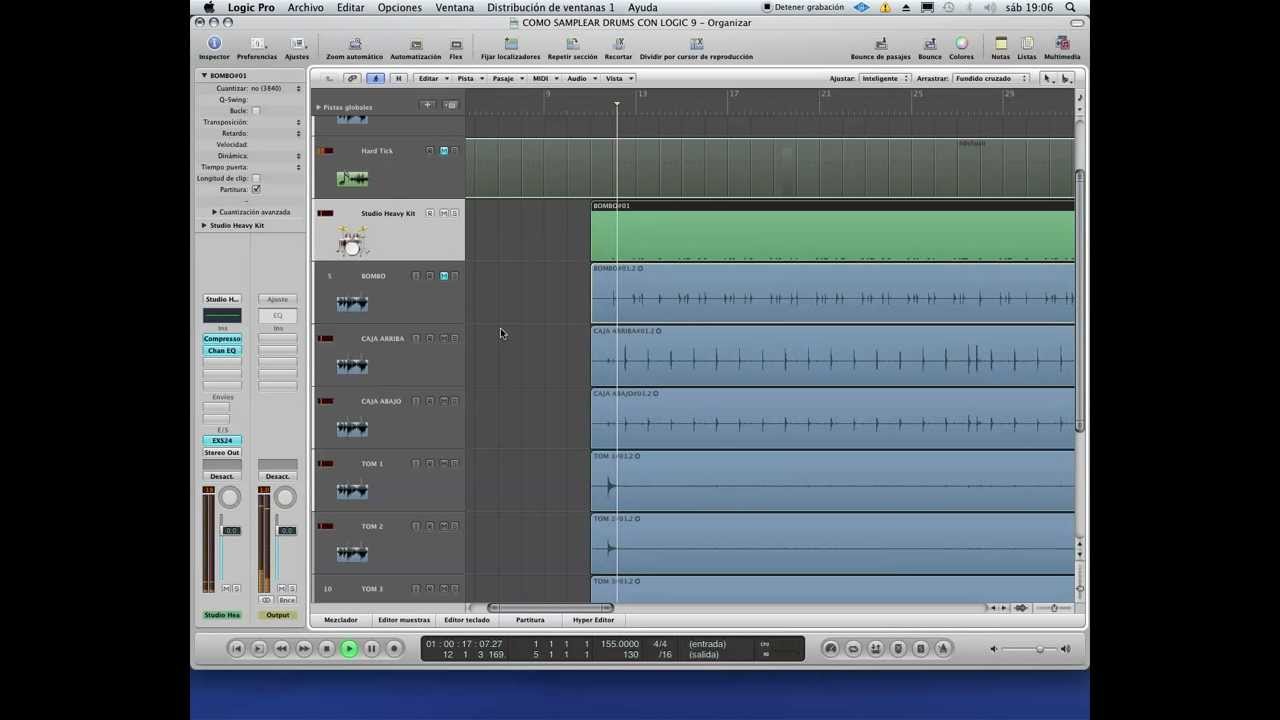 SAMPLEAR BATERIAS CON LOGIC 9 - LaNauEstudi.com