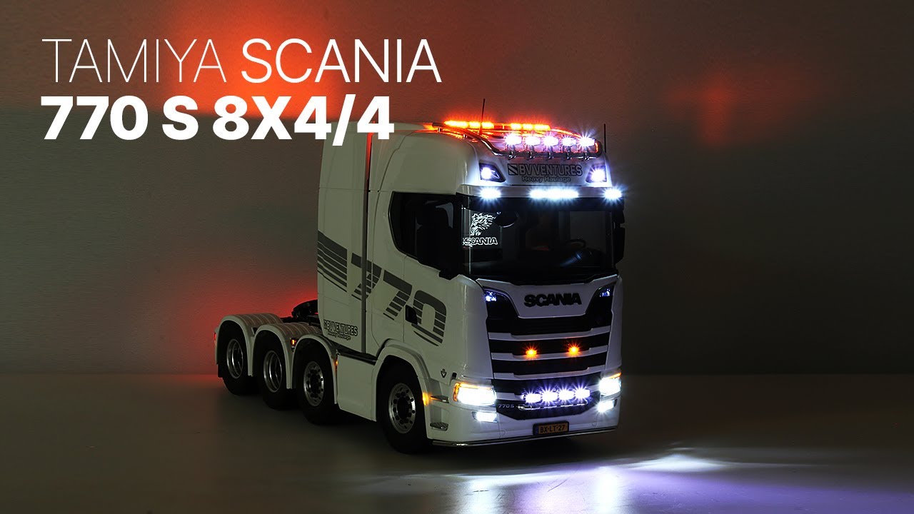 1/14 R/C Tamiya Scania 770 S 8x4/4 | Pure White | Light Module | #56371