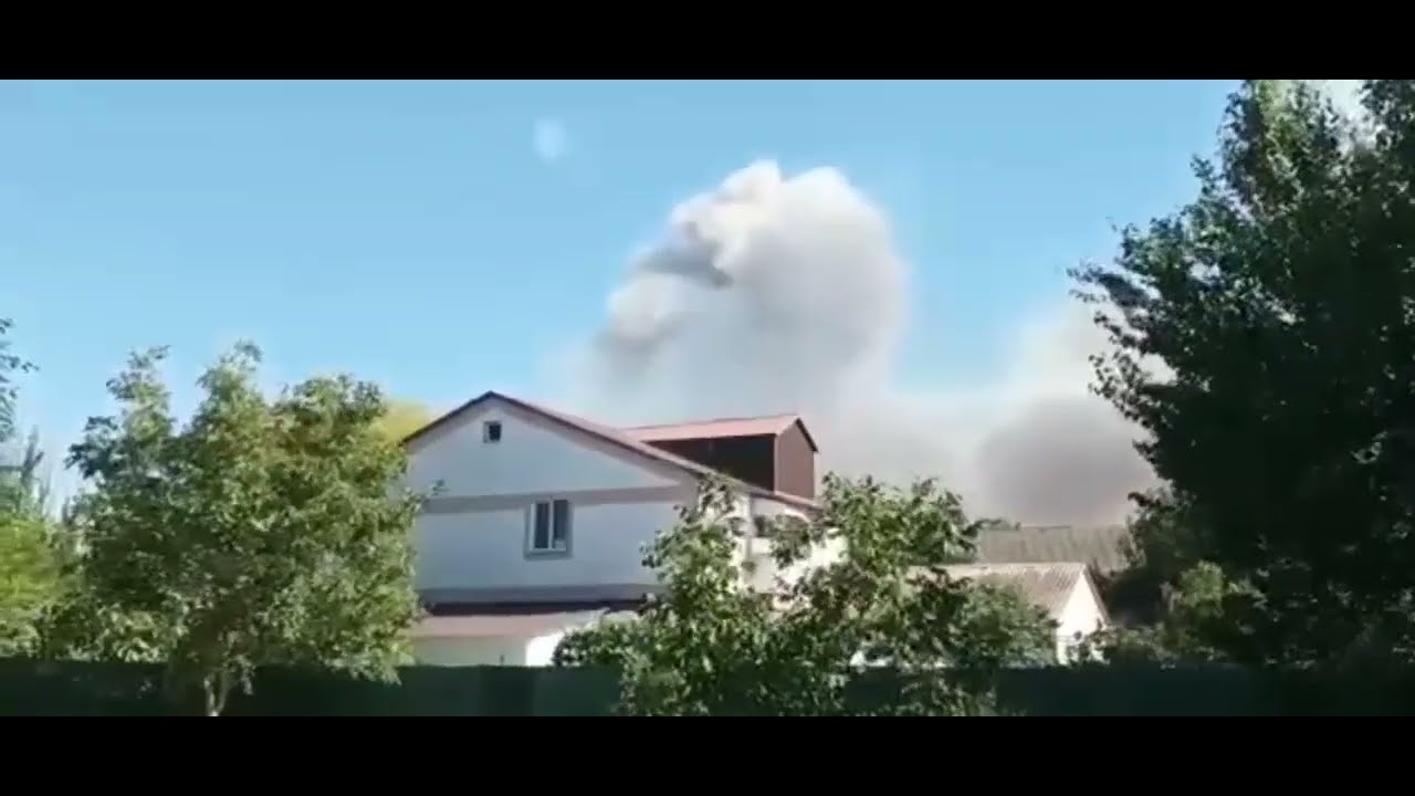 EXPLOSIONS Rocks Russian Annexed Crimea In Novofedorivka Airfield In Saki District #Russian #Airbase