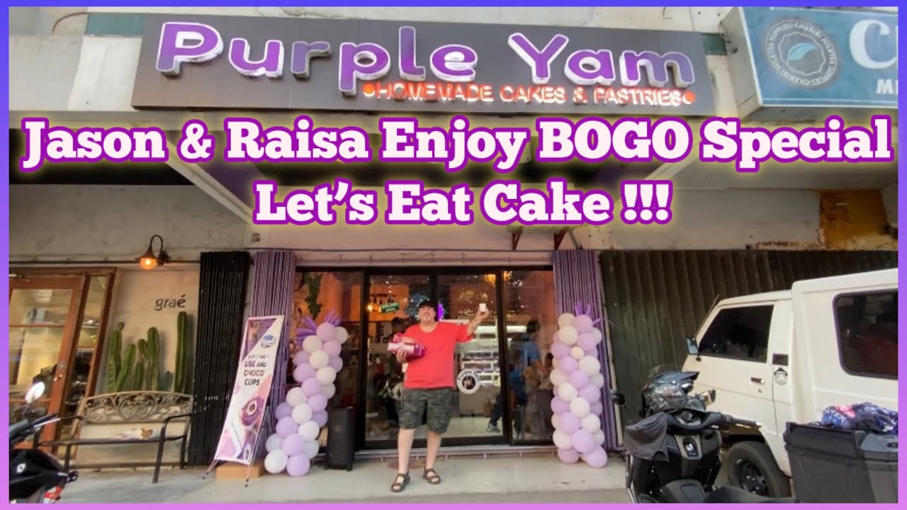 Jason Is So Happy To Enjoy The Buy 1 Take 1 Ube Cake Special At Purple Yam In CDO Let’s Eat Cake !!!