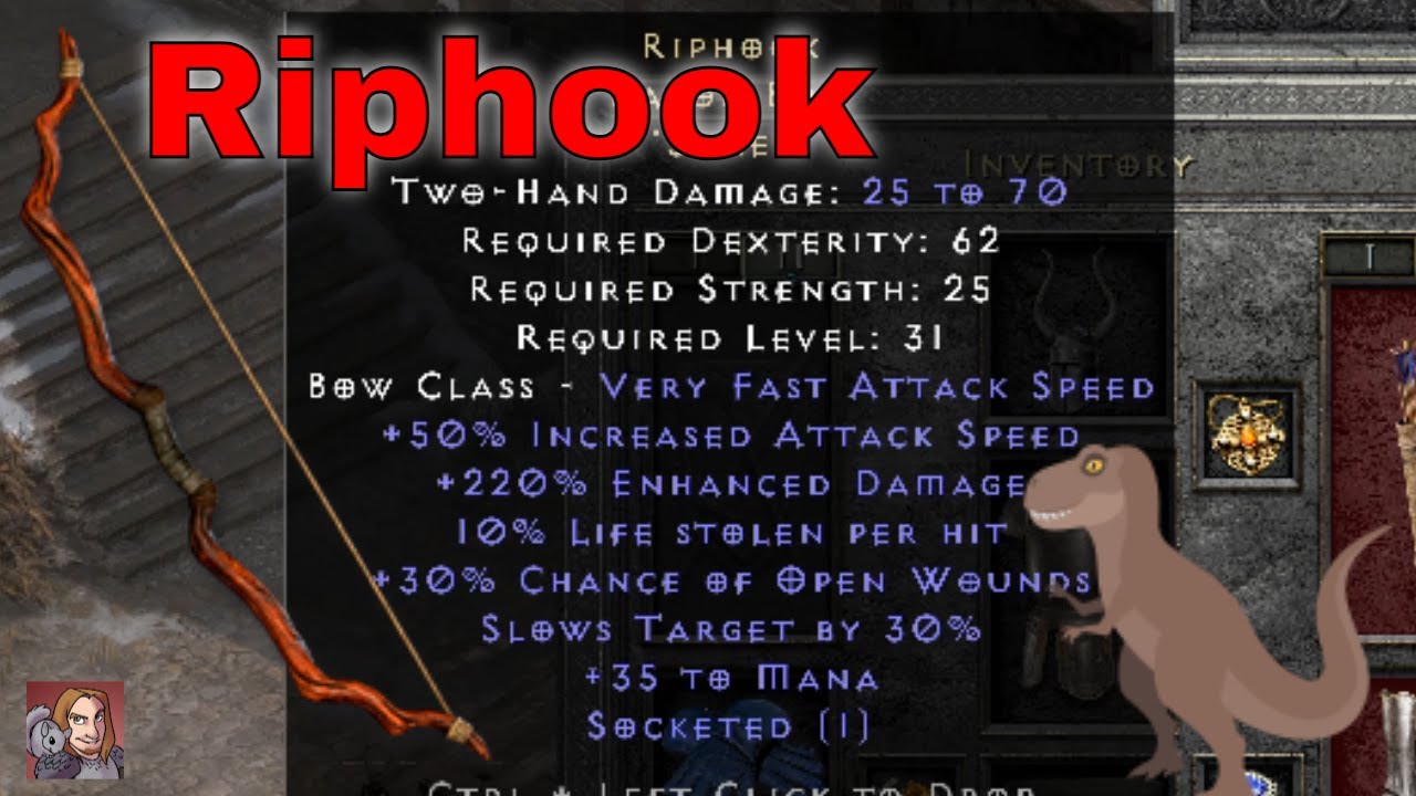 D2R Unique Items - Riphook (Razor Bow)