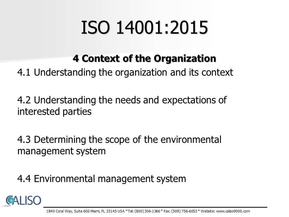 ISO 14001:2015 Presentation