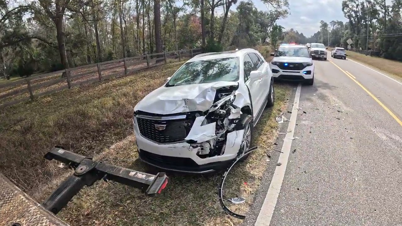 Rolling up to a two car accident 