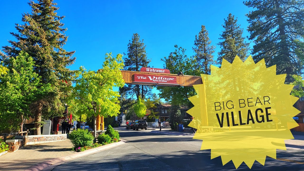 [4K] Big Bear village - Big Bear Lake, California