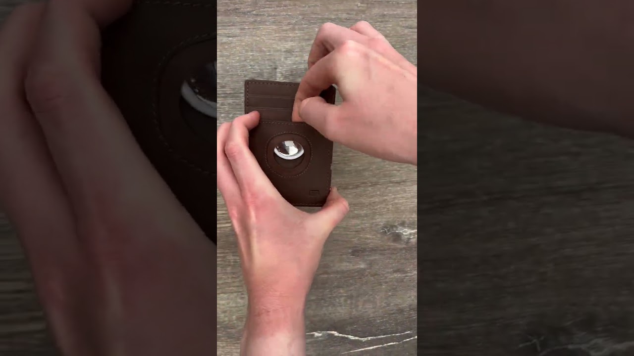 It's super easy to get your AirTag in our wallet, and yet it's super secure! 🤯 #shorts