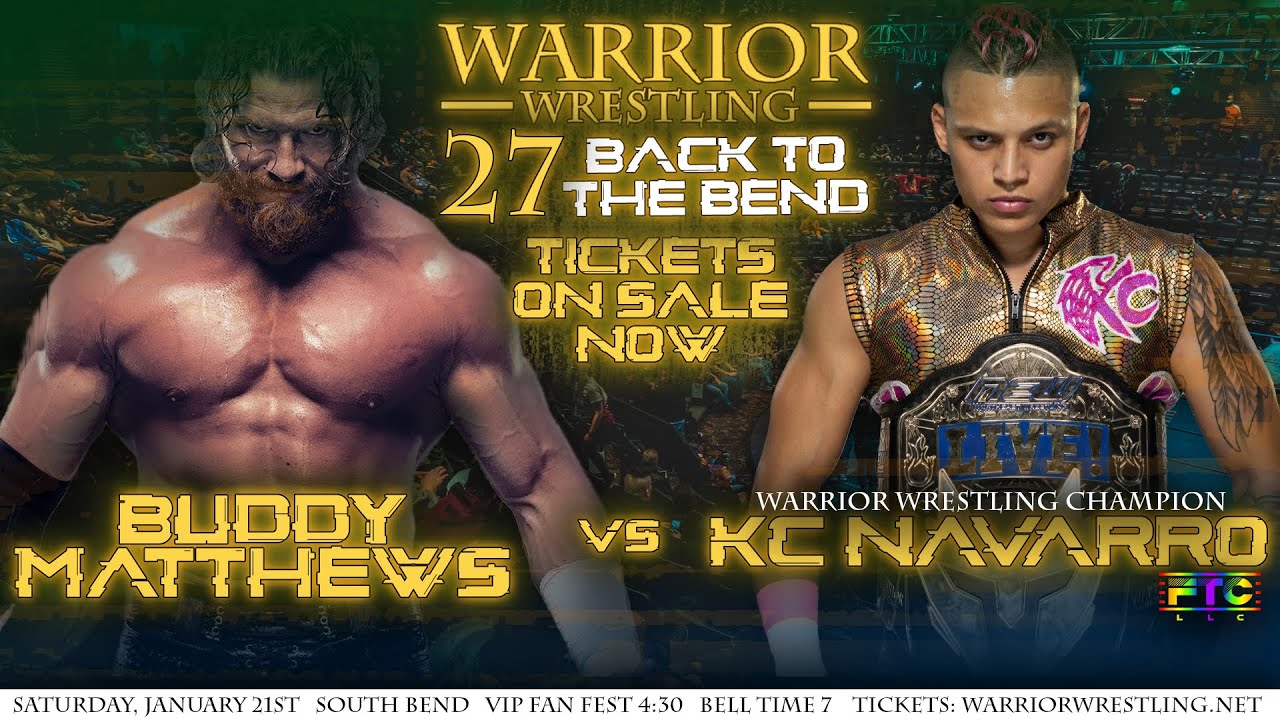 Kc Navarro vs Buddy Matthews- Warrior Wrestling 27