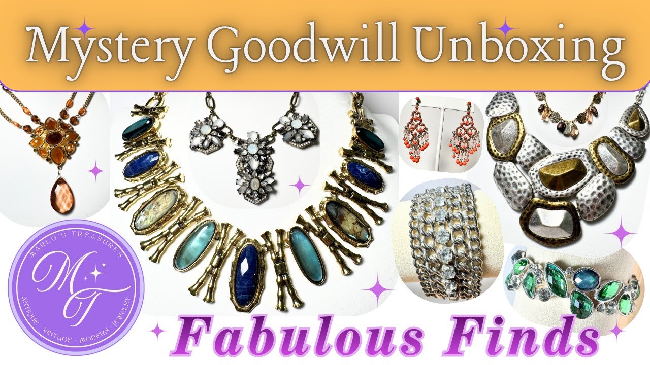 WATCH me UNBOX 3lb MYSTERY GOODWILL JEWELRY - WOW Fabulous Finds