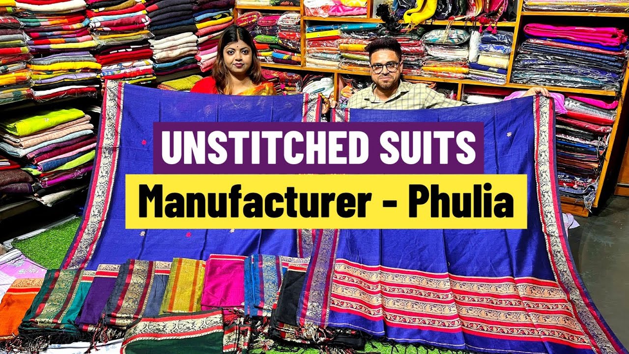 Unstitched Jamdani Suit Collection 🔥🔥 Pure Linen & Tissue Jamdani Suit Manufacturer in Phulia