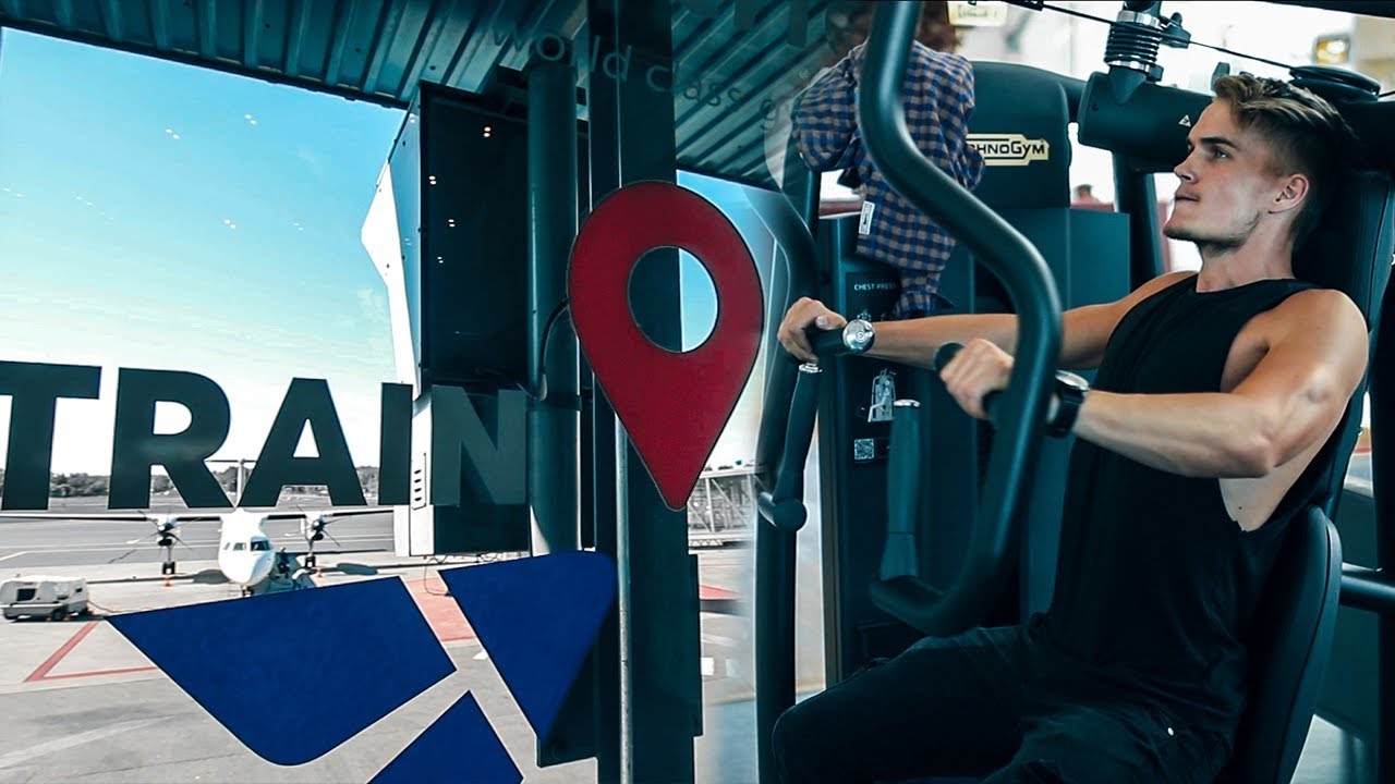 GYM AT AIRPORT GATE Denmark part 1 with TrainAway