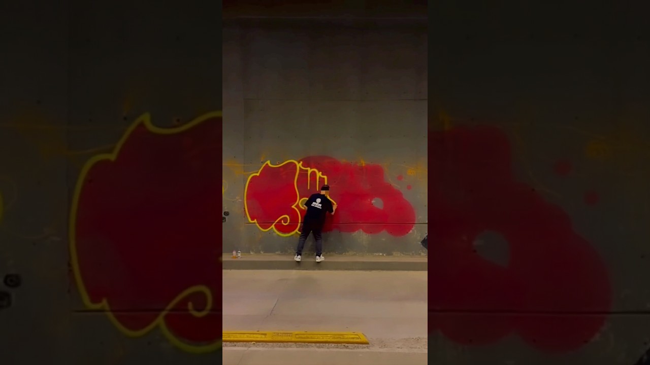 SICK GRAFFITI THROW-UP STYLE 👀 #graffiti #graffitiart #shorts