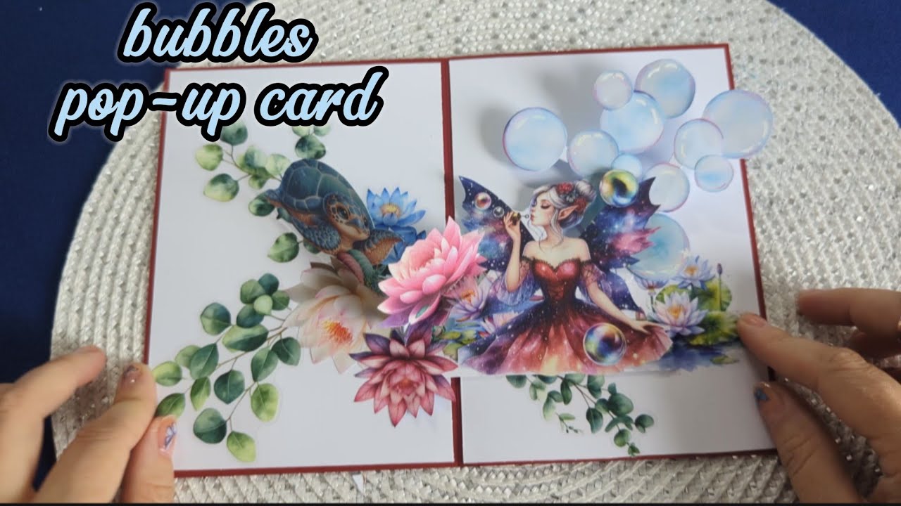 It's Bubbles time ! 🪸🫧🫧🩵🫧🫧🪸 POP-UP CARD #cardcreations