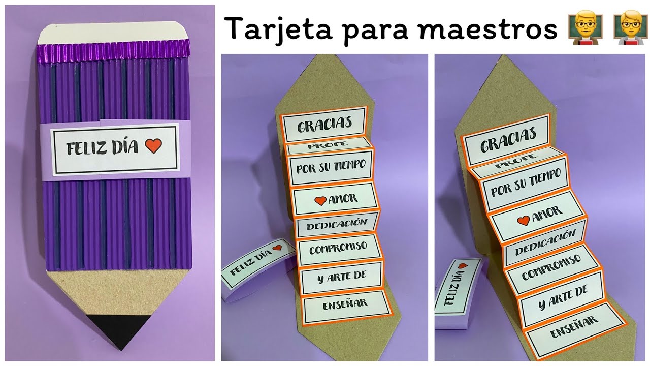 Tarjeta para regalar a mi maestro (a) | DIY para profe