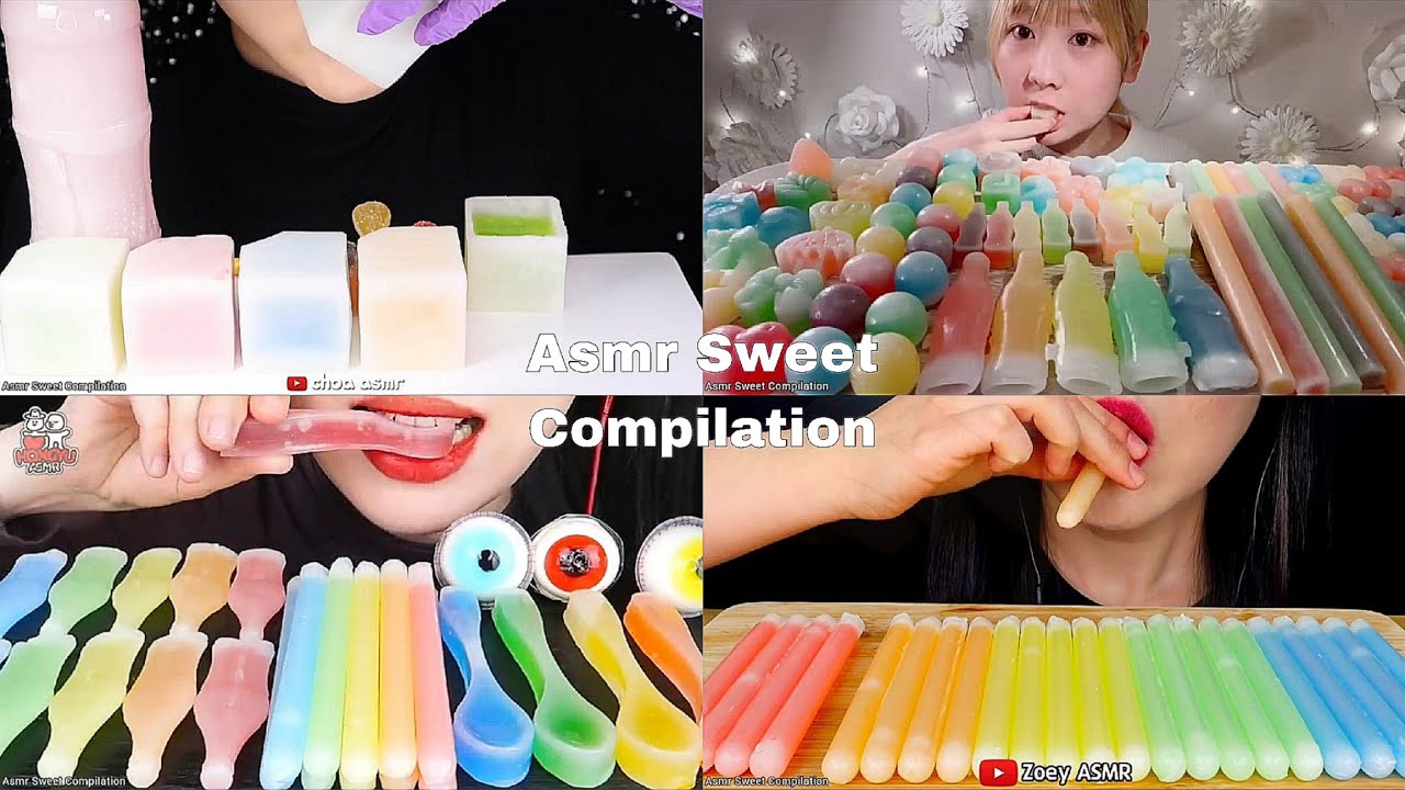 ASMR WAX Bottles candy Compilation | No Talking | Only Bits | ASMR Mukbang | ASMR Food