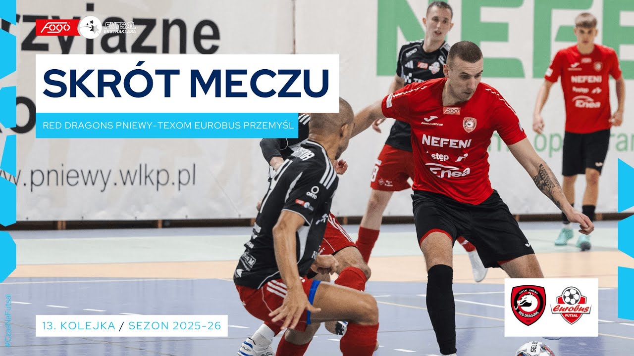 Red Dragons Pniewy - Texom Eurobus Przemyśl 1:3 SKR&Oacute;T 13. kolejka (2025/26)