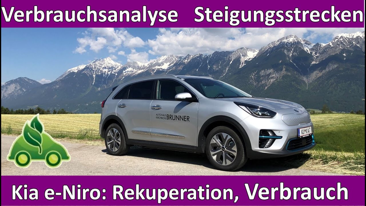 Kia e-Niro: Bergverbrauch und Rekuperation.