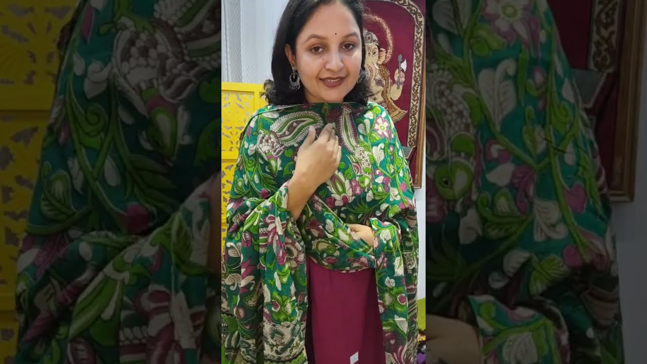 South cotton suit with kalamkari duppata and pen kalamkari suit set@9992958156